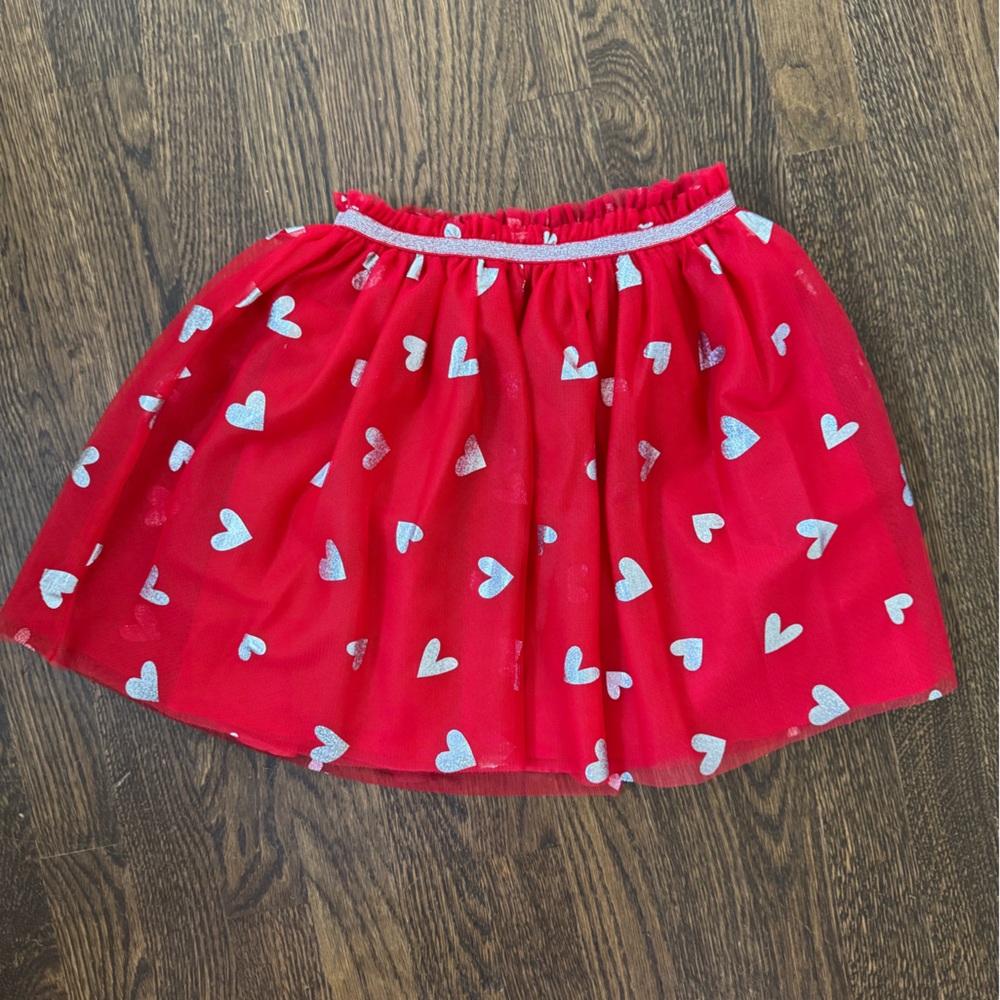 Cat & Jack Red Heart ♥️ Skirt Size 7/8